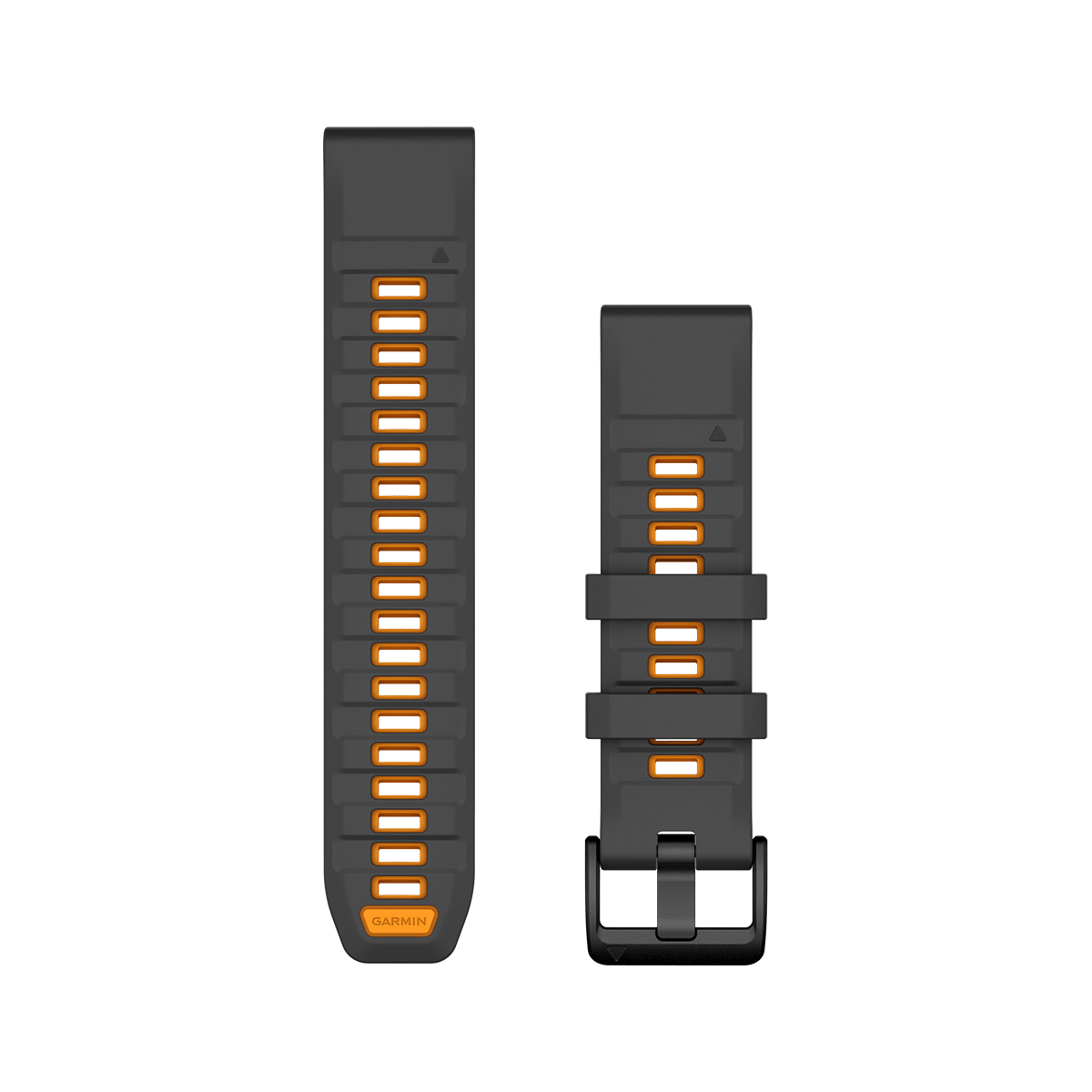Fenix8_22_AccessoryBand_Graphite-SparkOrange_Front-Facing